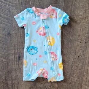 Burt's Bees Baby Puffer Fish Shortie Romper